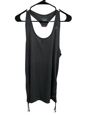 Head Stretch Striped Cinched Sides Racerback Tank Top Size Large Sporty Sleek